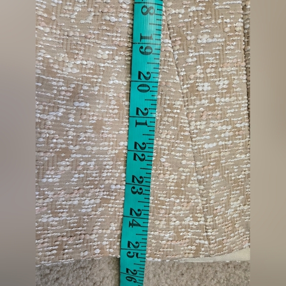 LAFAYETTE 148 Tan And Cream Knit Tweed Blazer. Size 8 - Picture 14 of 14